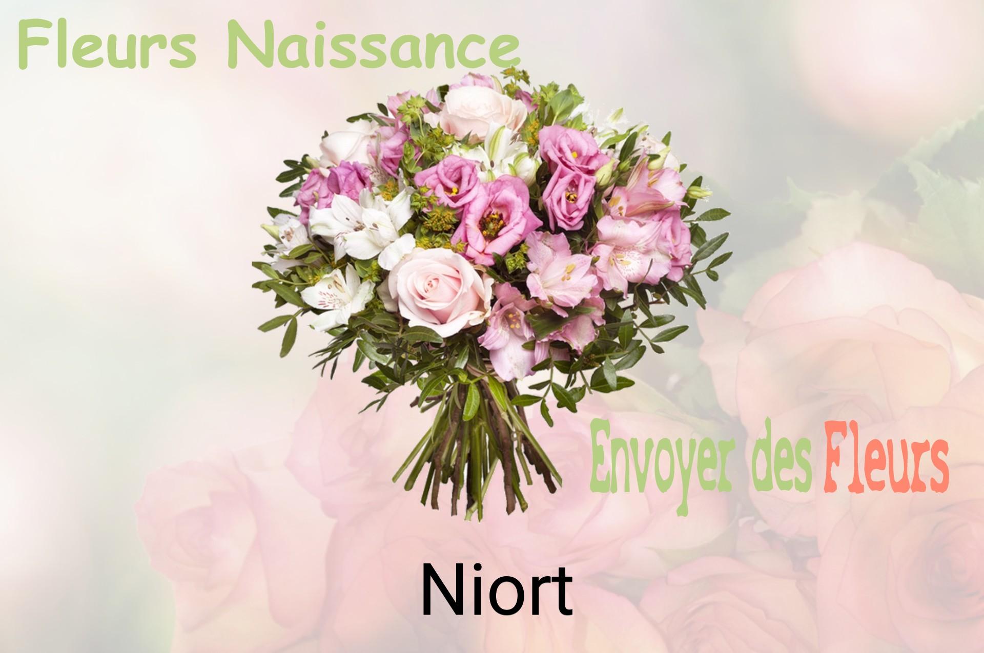 Bouquet de fleurs de naissance livré à Niort